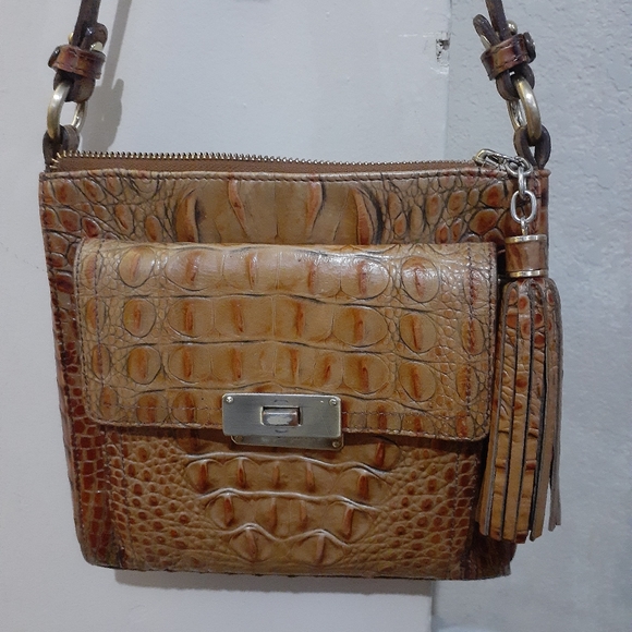 Brahmin Handbags - Brahmin Crocodile Embossed Crossbody Handbag